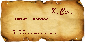 Kuster Csongor névjegykártya